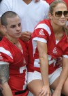 Jennifer Lopez at a Football Match with her family in Puerto Rico